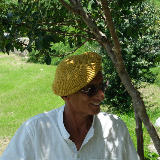 yellow beret