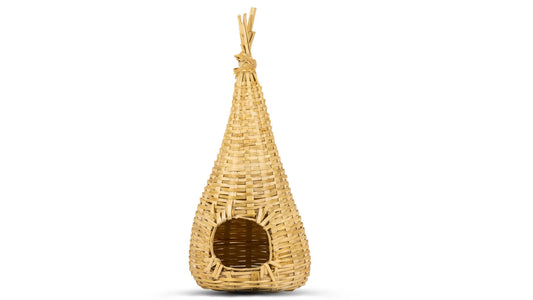 Bird Feeder and nest for small birds on white background