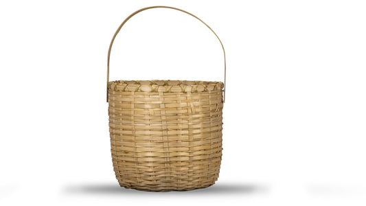 handcrafted bamboo storage basket for multipurpose use.