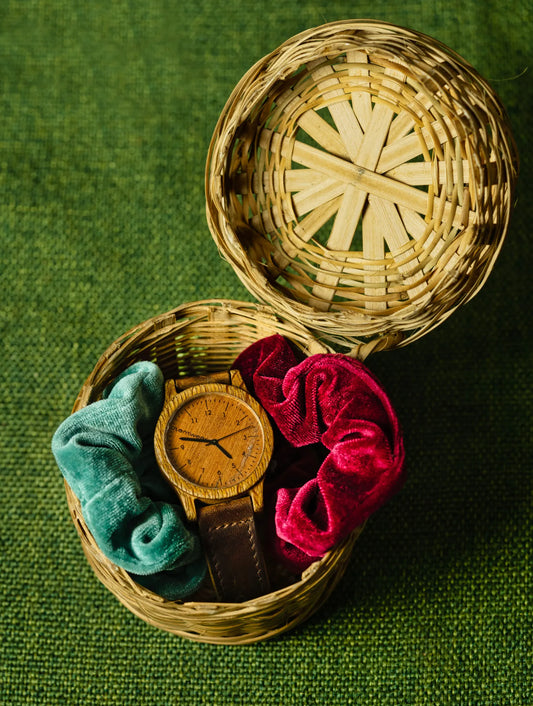 A box of knick-knacks handmade in Ringal