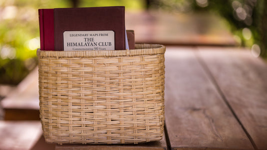 Natural bamboo magazine stand