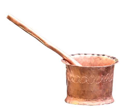 Puja achaman with spoon : 5.5 cm x 5.5 cm x 7 cm