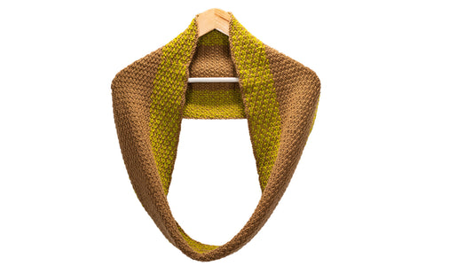 Two way textured cowl made from high quality acrylic yarn