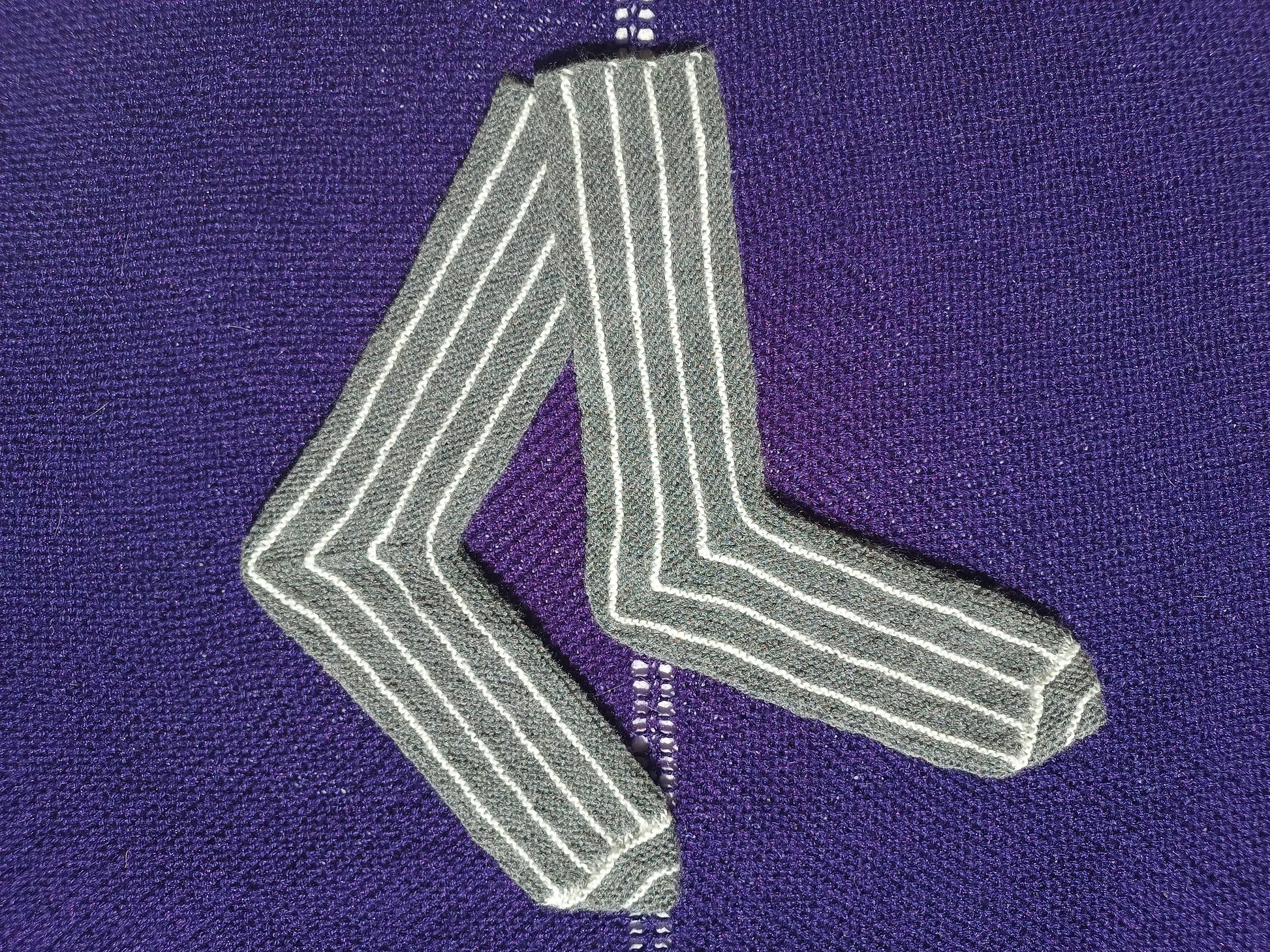 Grey and white socks