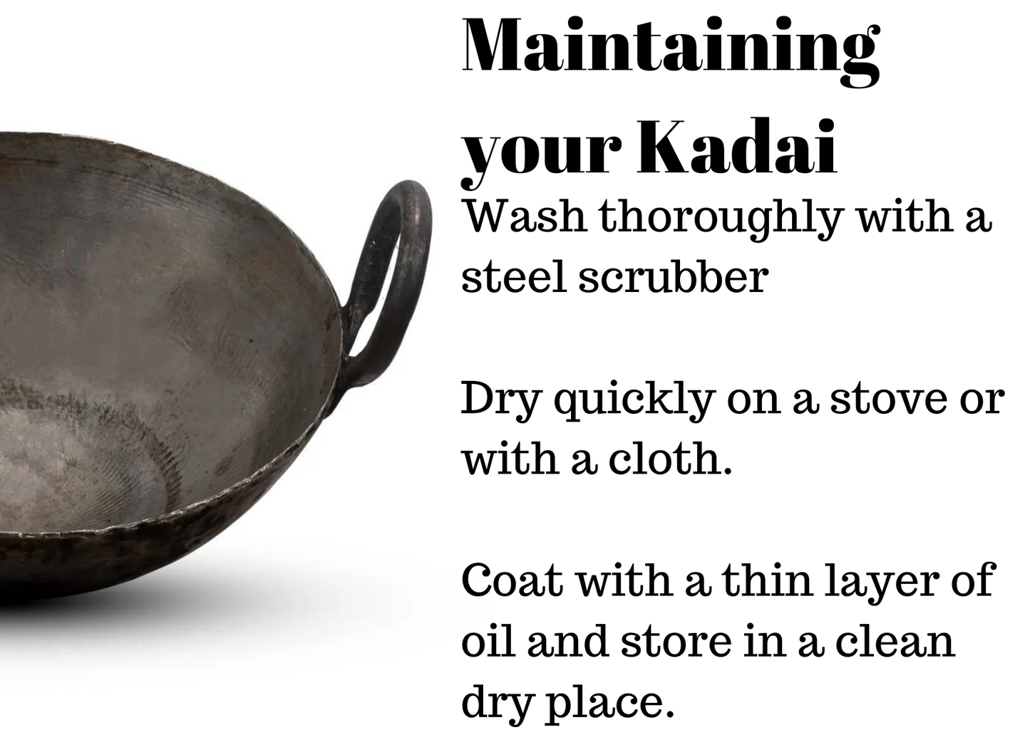 How to maintain your Iron Kadai