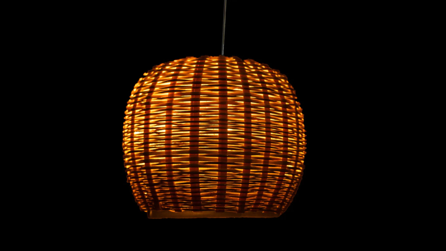 Handcrafted bamboo hanging lampshade