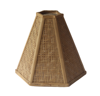 Bamboo roof lampshade with jaali work without holder